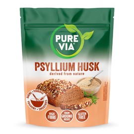 Pure Via Psyllium Husk 500g | Plant-Based Fibre | Fine Milled for Easy Mixing | Ideal for Smoothies, Baking & Everyday Recipes | Vegan & Gluten-Free