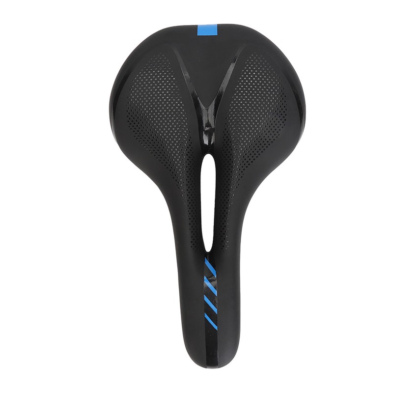 Road Bike Saddle Black Hollow Ergonomic Soft Silicone Sponge Tail
