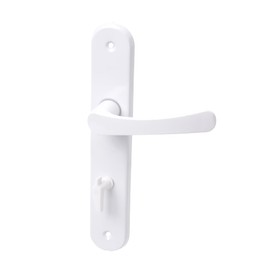 Aqbau® Door Handle Set Long Plate White Door Handle Door Handle Door Handle Door Fitting Toilet Bathroom Doors