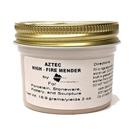 Aztec High Fire Mender for Ceramic and Porcelain Repairs That Can Be Refired and Glazed (Pkg/3)