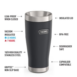 THERMOS, ICON Series, Stainless Steel Tumbler, Granite, 16 oz