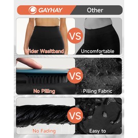 GAYHAY - Pantalones cortos de ciclista de cintura alta para mujer, pantalones cortos de elastano negro suave de 8 pulgadas, para entrenamiento, voleibol, yoga, baile