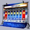 LUCKBTY Weather Forecast Backdrop 7x5ft Seven-Day Broadcast Sunny Day Photo