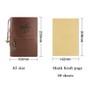 A5 Vintage Leather Notebook Travel Journal Diary Refillable Binder Notebook