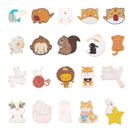 Boutigem Juego de 10 pines esmaltados para cafetera de barista, para mochilas, juego de broches a granel, cafetera moca y frijoles de café, aleación de zinc, pines estéticos para ropa, accesorios decorativos