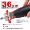12-in-1 24cm Ratcheting Screwdriver Set with 32-Tooth Mechanism, Multiple Bits