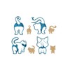 Cat Butt Cookie Cutter Set - Cat Licking Butthole- 3D