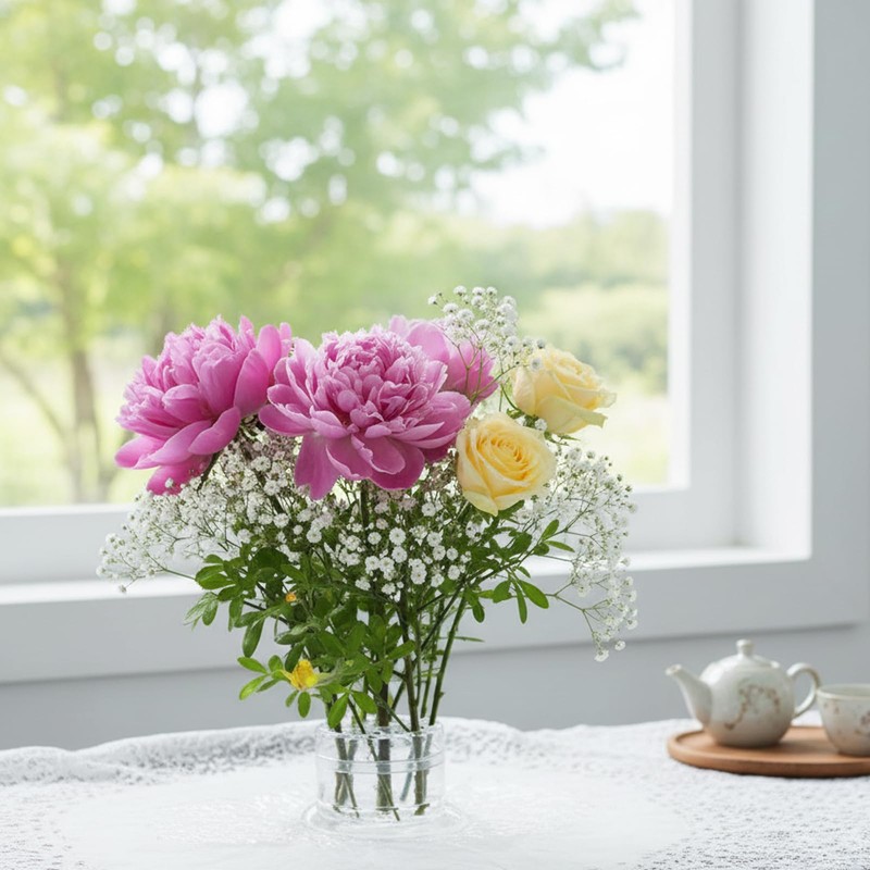 6-Piece Transparent Flower Frog Set, Small & Medium Arrangement Tools