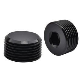 EVIL ENERGY 3/4" NPT Plugs Aluminum Socket Allen Head Black, Pack of 2