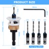 URHELP Countersink Drill Wood Set, Countersink with Countersink, Adjustable Depth