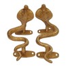 Purpledip King Cobra Brass Door/Window/Cupboard Handles - Opposite - Pack