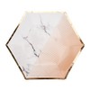 Neviti 772843 Colour Block Marble Plate, Peach, Medium