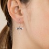 Sterling Silver Oxidised Dragonfly Dangle Earrings - SIZE: 15mm x