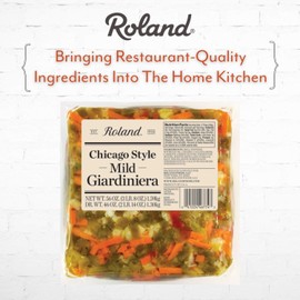 Roland Foods Chicago Style Mild Giardiniera, Italian Pepper Relish, Specialty Food, 56 Ounce Pouch, Pack of 1