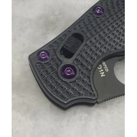 DH Purple Stainless Torx Screws For Spyderco Manix 2 LW FRN Lightweight Knife 7pcs