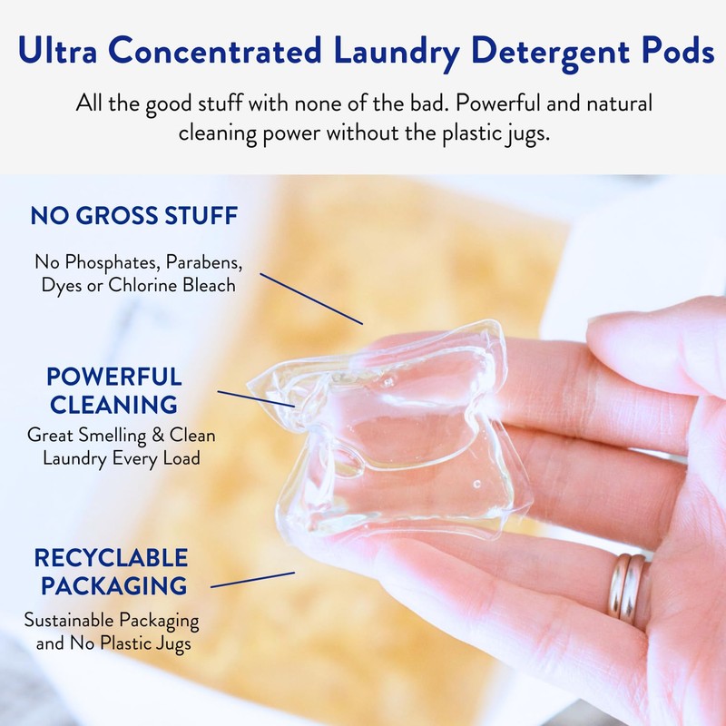 The Clean People Laundry Detergent Pods - Hypoallergenic Laundry Pods