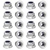M8 Flange Nuts, 20 Pcs Stainless Steel Metric Hex Lock