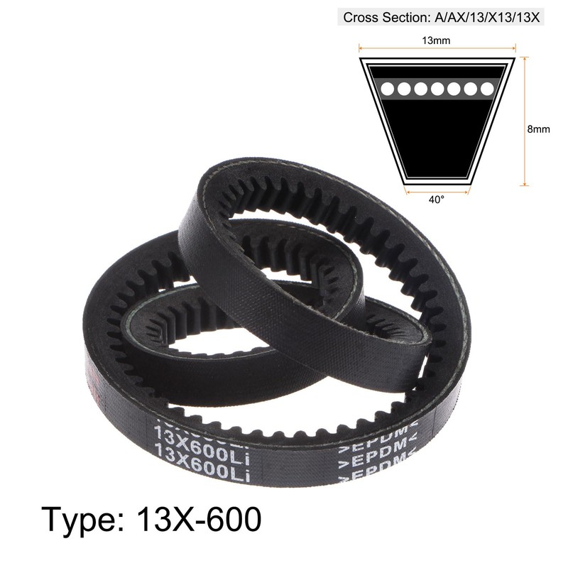 sourcing map A23.1/2 (13 x 600Li) Serrated V-Belt, AX Section,
