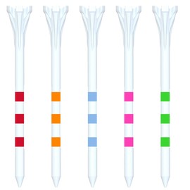 Champ Fly Tee My Hite 3-1/4"  25Count, Striped Mixed Colors, Mixed Striped Colors, 3 1/4"