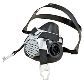 MSA 10102184 Advantage 420 Twin-Port Half Mask Respirator, Large, Black/Grey
