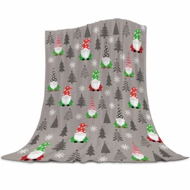 ARESD Gnome Throw Blanket Xmas Gnome Pattern Warm Luxury Plush Throw Blanket, Ultra Soft & Lightweight Flannel Throw Blanket for Couch, Sofa and Bed (Xmas Gnome, 40X50 Inches)