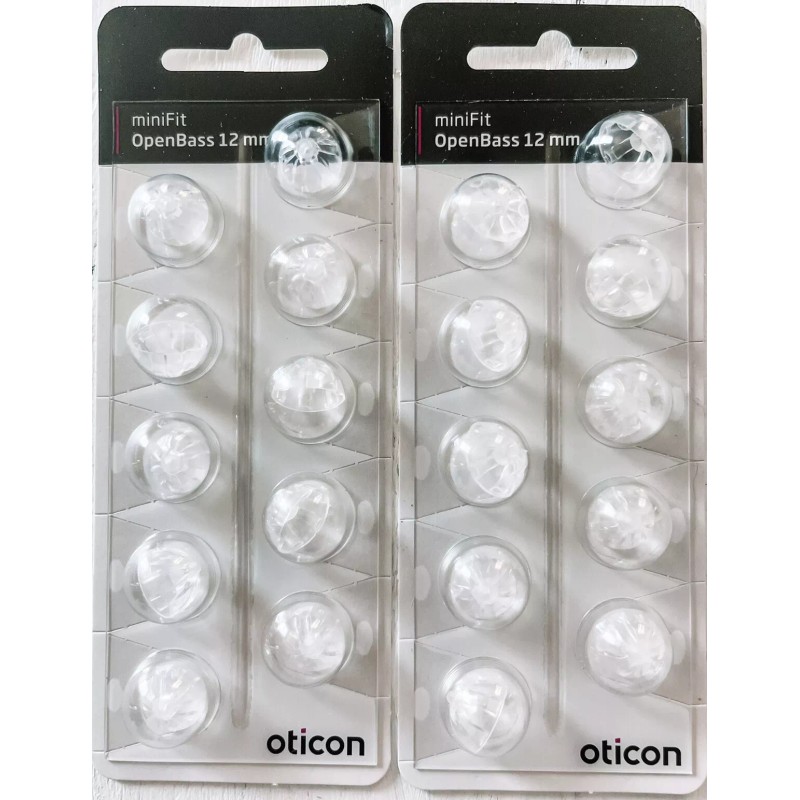Oticon 2 Pack Oticon miniFit OpenBass 12mm Domes For More