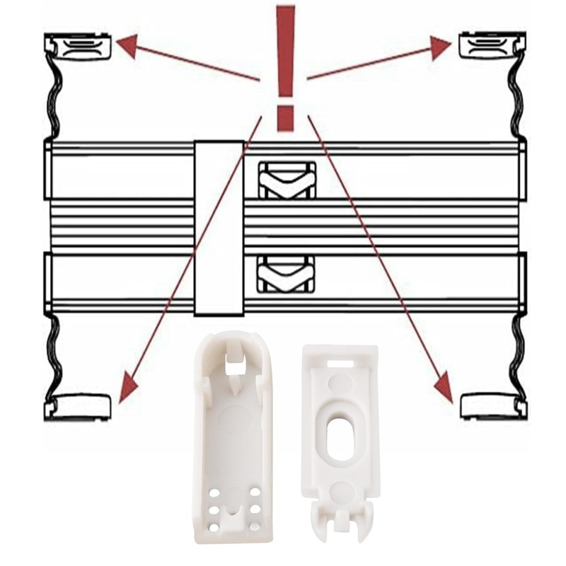 ECSiNG 8 Sets Plissee Klemmhalter Ersatzteile für Spannplissee System 2001