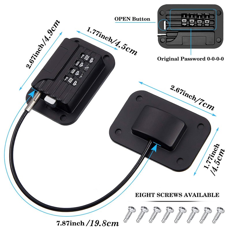 New Refrigerator Locks with Combination - Child Proof Fridge Locks
