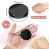 2pcs 10ml/0.34oz Plastic Empty Travel Small Loose Powder Compact Refillable