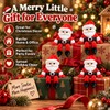15 Pack Mini Santa Figurines, Christmas Decorations with Movable Legs
