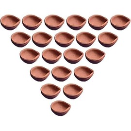 Diwali Diya Mitti ke Diya / Clay Lamp Oil Lamp / Earthenware Terracotta Deepak Earthenare Diwali Pooja Item Pack of 21