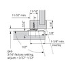 Blum 33B355AF22 Compact Face Fix Hinge 107° with Spring and