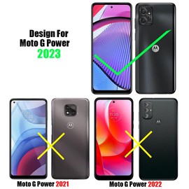UZWZW (3+3 For Motorola Moto G Power 5G 2023 (3 Pack) Tempered Glass Screen Protector with Camera Lens Protector, Anti Scratch, HD Clear