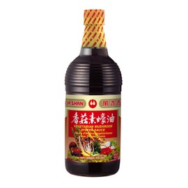 Wan Ja Shan Vegetarian Mushroom Oyster Sauce, 33.8 fl. oz. VEGAN. NON-GMO. NO MSG ADDED. 100% Naturally Brewed. No Chemical Soy Sauce.No Caramel Coloring.