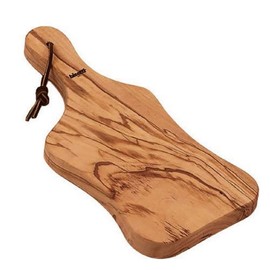Bisetti 12.2 x 5.5 x 0.5 Inch Rustic Olive Wood Cutting / Charcuterie Board, Made in Italy