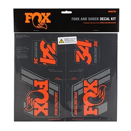 Fox Heritage Sticker Set - Fork and Shock Absorber - Orange