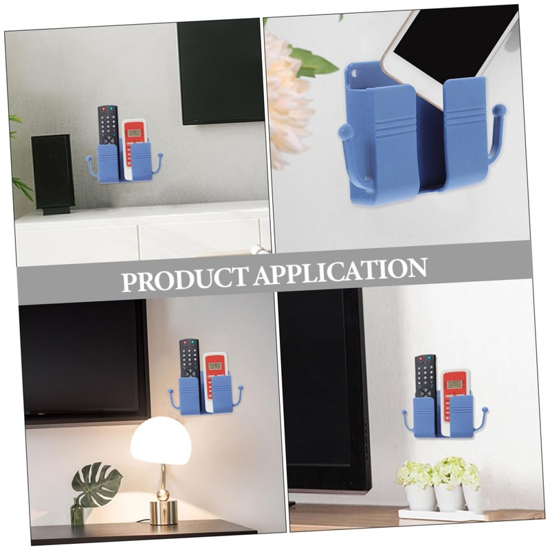 TEHAUX 3pcs Tv Remote Holder Wall Mount Phone Holder Bed