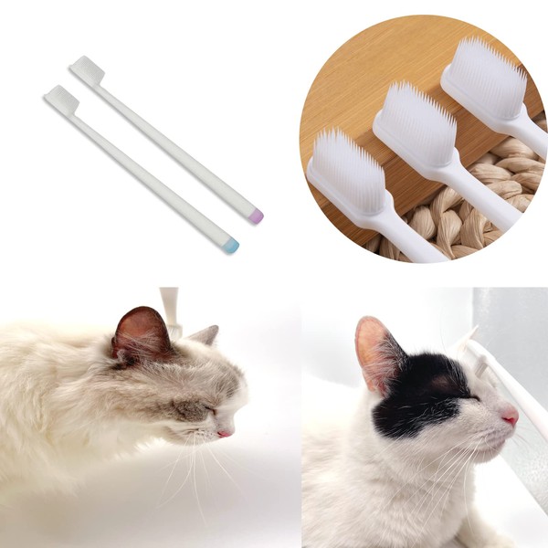 Emmeliestella Cat Head Brush, Cat acne Cleaner, Silicone bristles, not