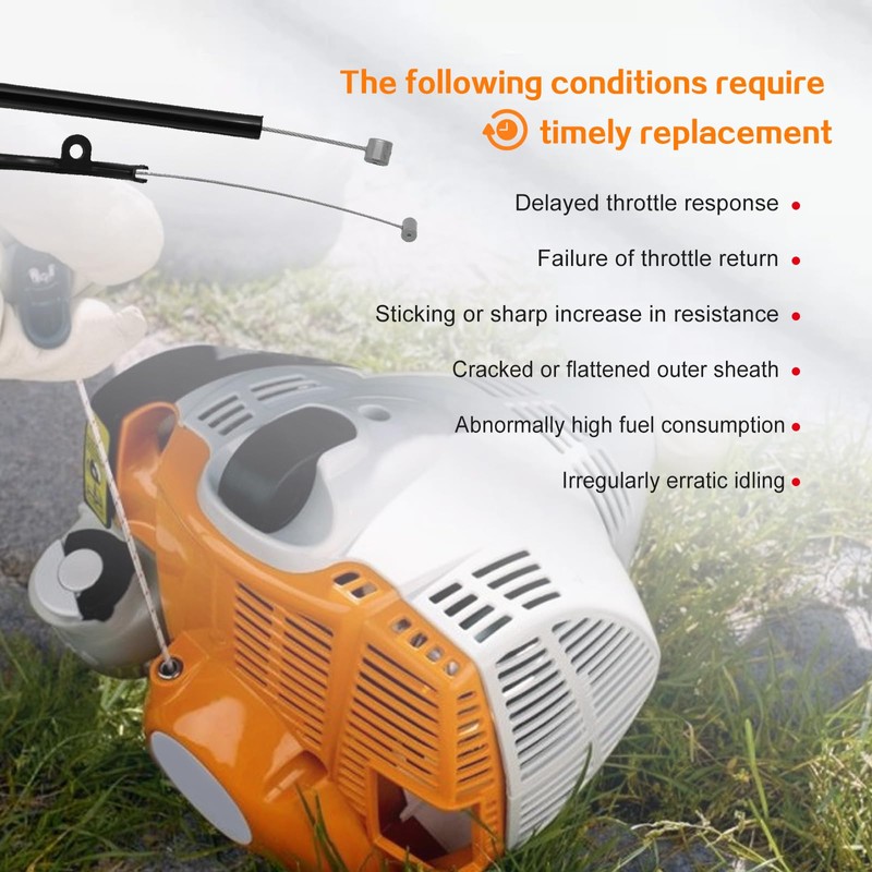 yeeluzan Throttle Cable Compatible with Stihl FS40, FS50, FS56, FS70,