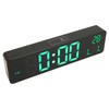 Digital Alarm Clock 10in 12/24H Temperature Display Battery Powered Quiet