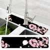 Dish Drying Mat for Kitchen Sink Romantic Cherry Blossoms plash