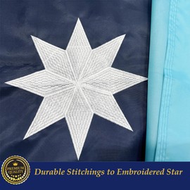 TOPFLAGS New Minnesota Flag 4x6 Outdoor New MN State Flags Embroidered Flag Heavy Duty Sewn Stripes with 2 Brass Grommets