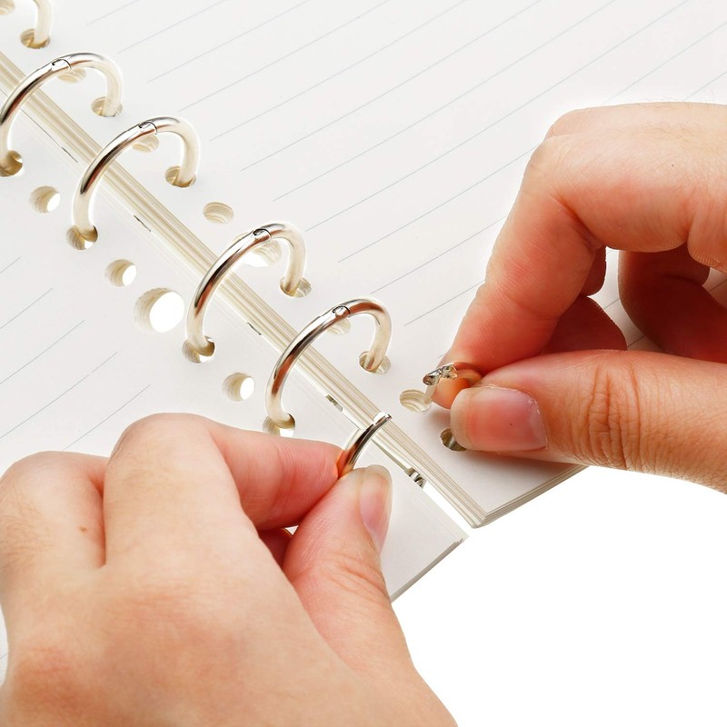 10 Pieces 3 Ring Metal Loose Leaf Binders Book Rings