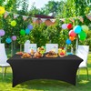Ocves 4ft Tablecloth Stretchable Rectangular Spandex Tablecloth, Washable Stretch Table
