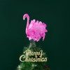 Pink Flamingo Christmas Tree Topper, Flamingo Tree Toppers with Fluffy