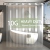 Poposa Heavy Duty Shower Curtain Liner Clear, Waterproof PEVA with
