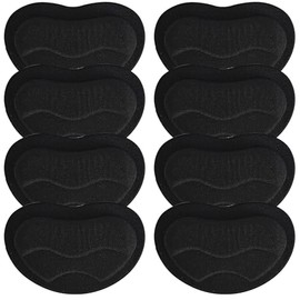 Heel Pads Pack of 4 - Soft and Breathable Heel Pads for Shoes - Shoe Pads for Too Large Shoes - Heel Protection Against Blisters - Heel Cushion Improved Comfort Shoe (Black, Universal)