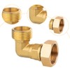 Pack of 2 Brass Movable Screw Connections, 1 Inch Female