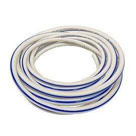 QPN 1/2 inches ID x 5/8 inches OD Heavy Duty Braided PVC Tubing Reinforced Hose, Non-Toxic for RV Fresh Water (5 feet), RH-X