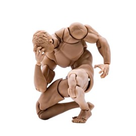 1:12 Scale Male Action Figure 6" Super Flexible Powerful Muscle Figure Miniature Figure Body Doll with Interchangeable Hands and Accessories Collection (White Skin)